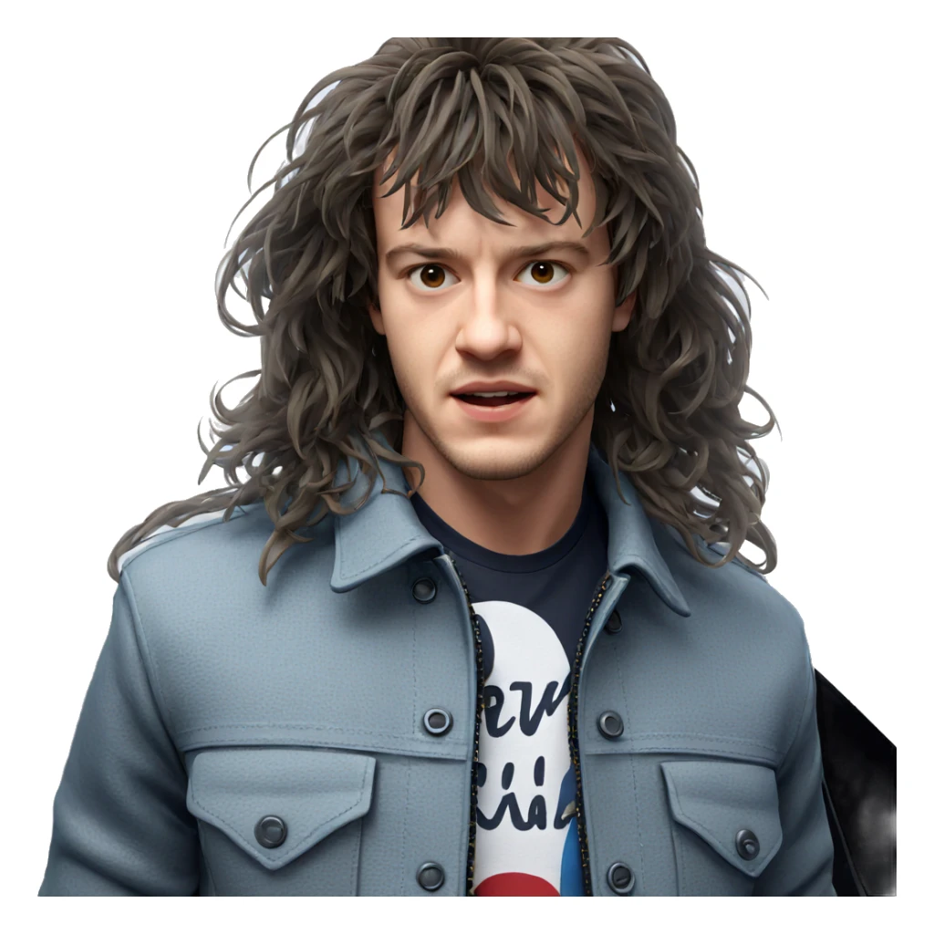 casual male portrait with jacket sticker