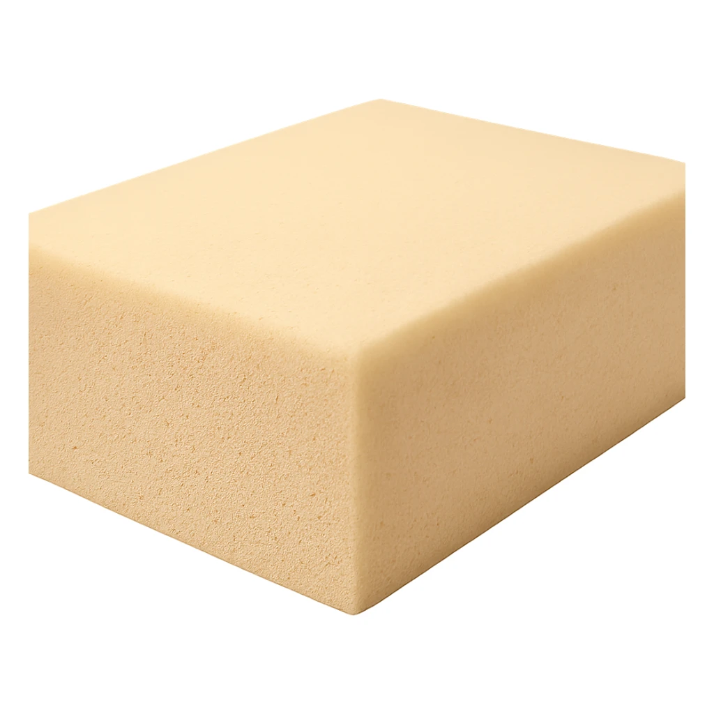 realistic foam block for sofa, soft texture, no background sticker