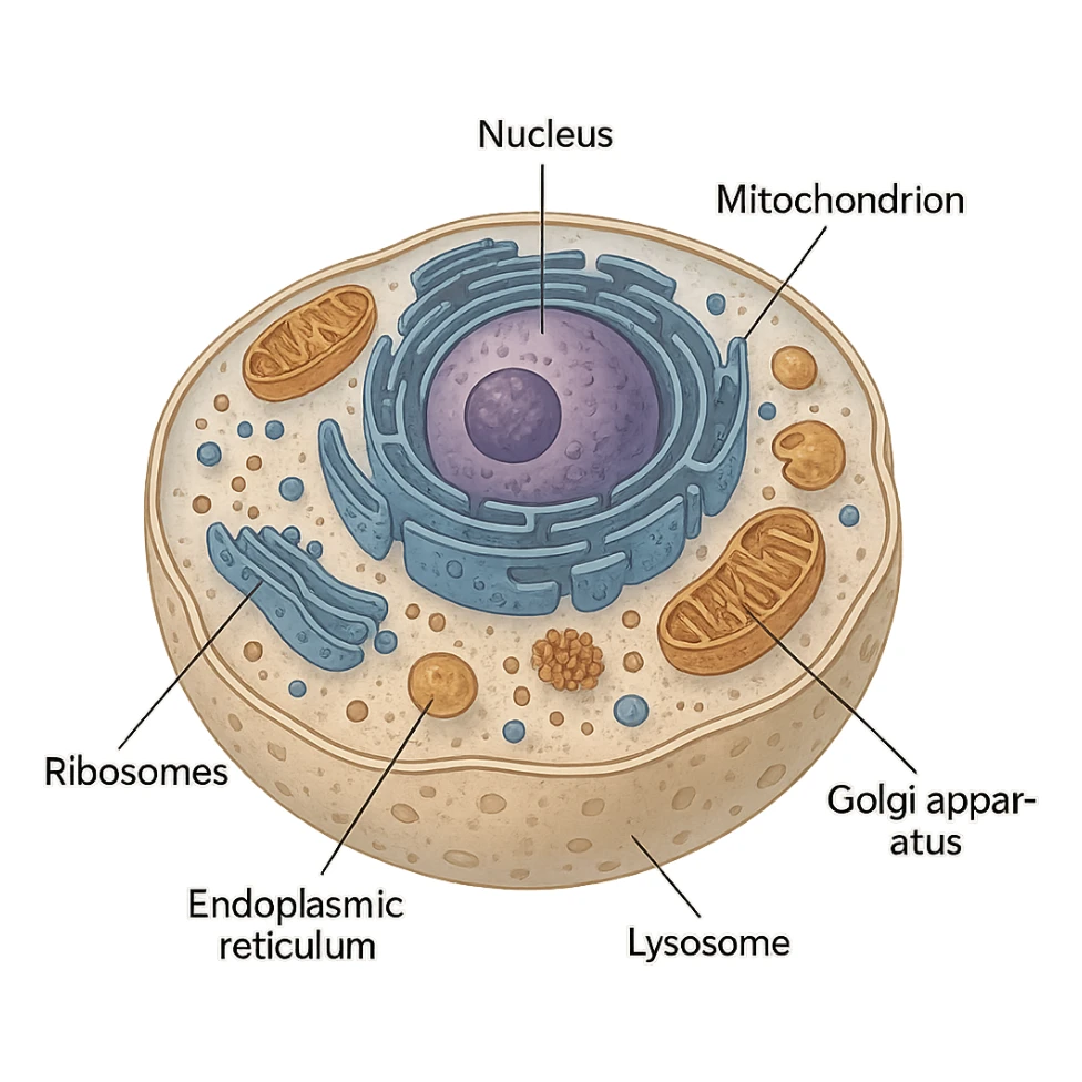 cell and cell organs sticker