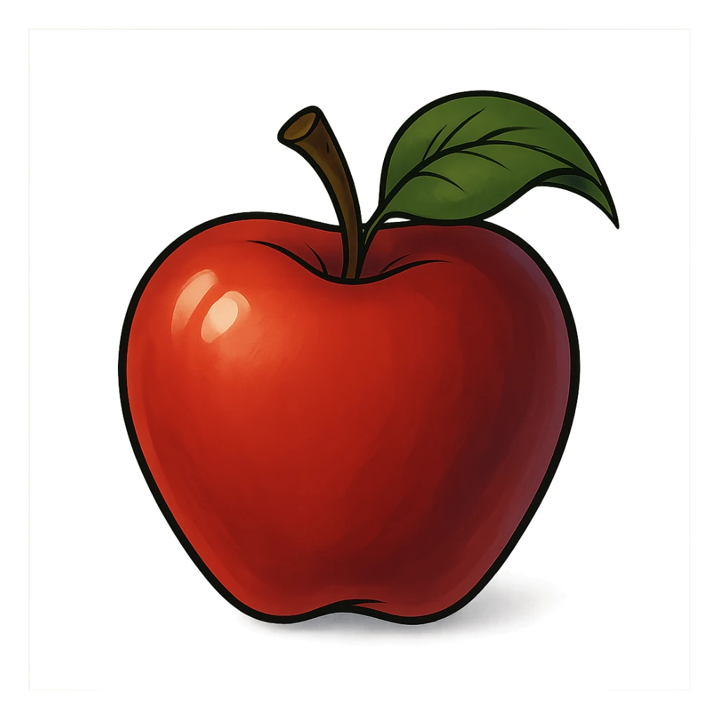 an apple in disney style sticker