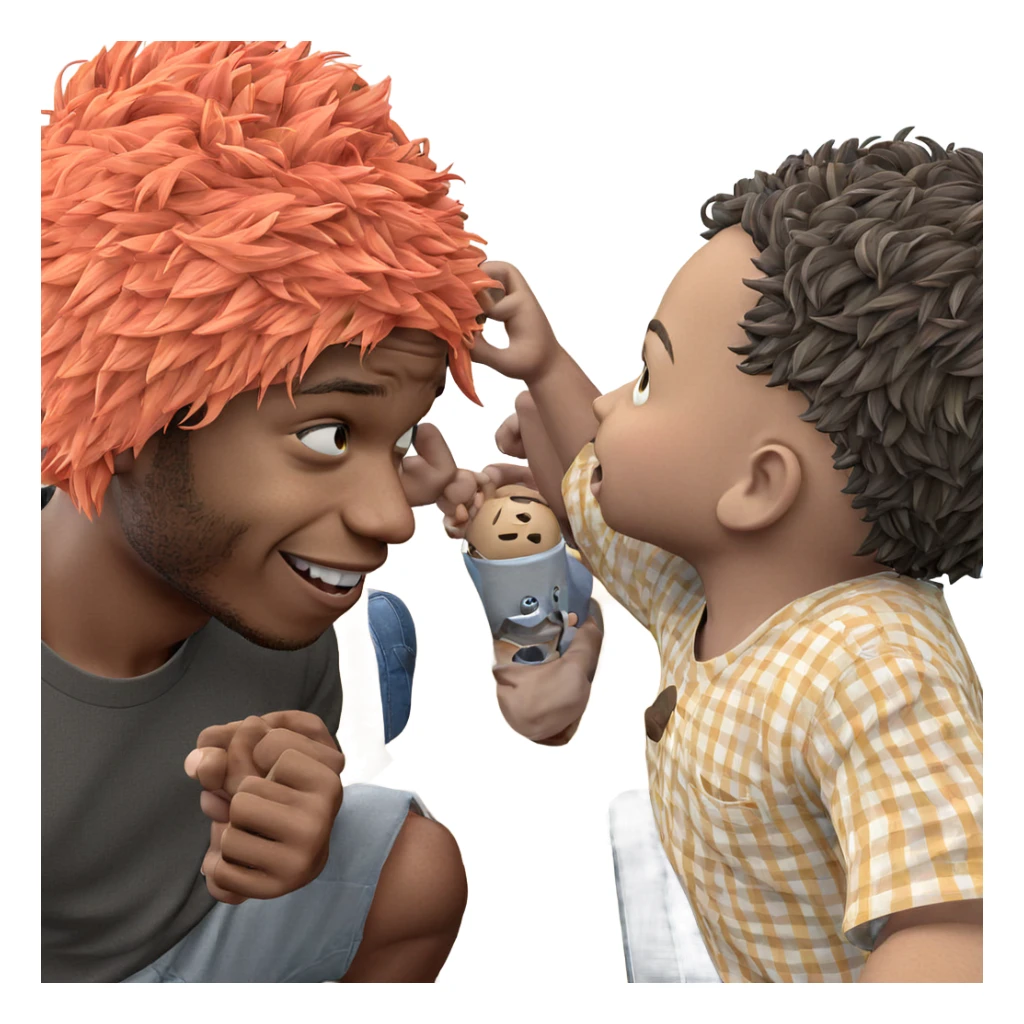 brothers enjoying a moment together sticker