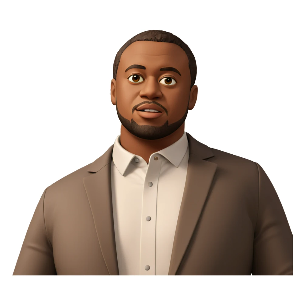 confident male in jacket sticker