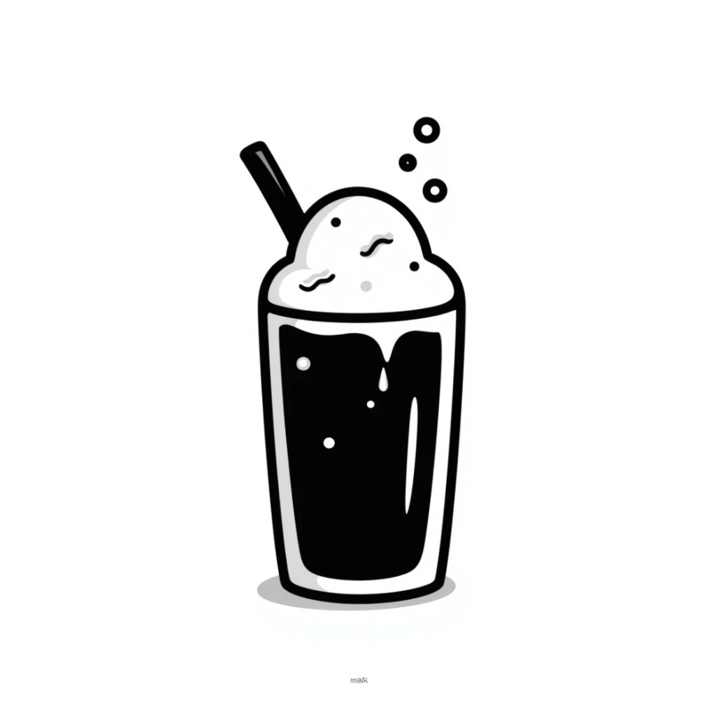 hand-drawn playful cream soda with lines sticker