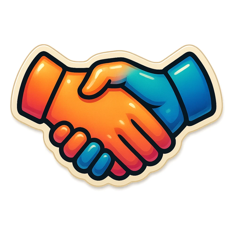 handshake  sticker