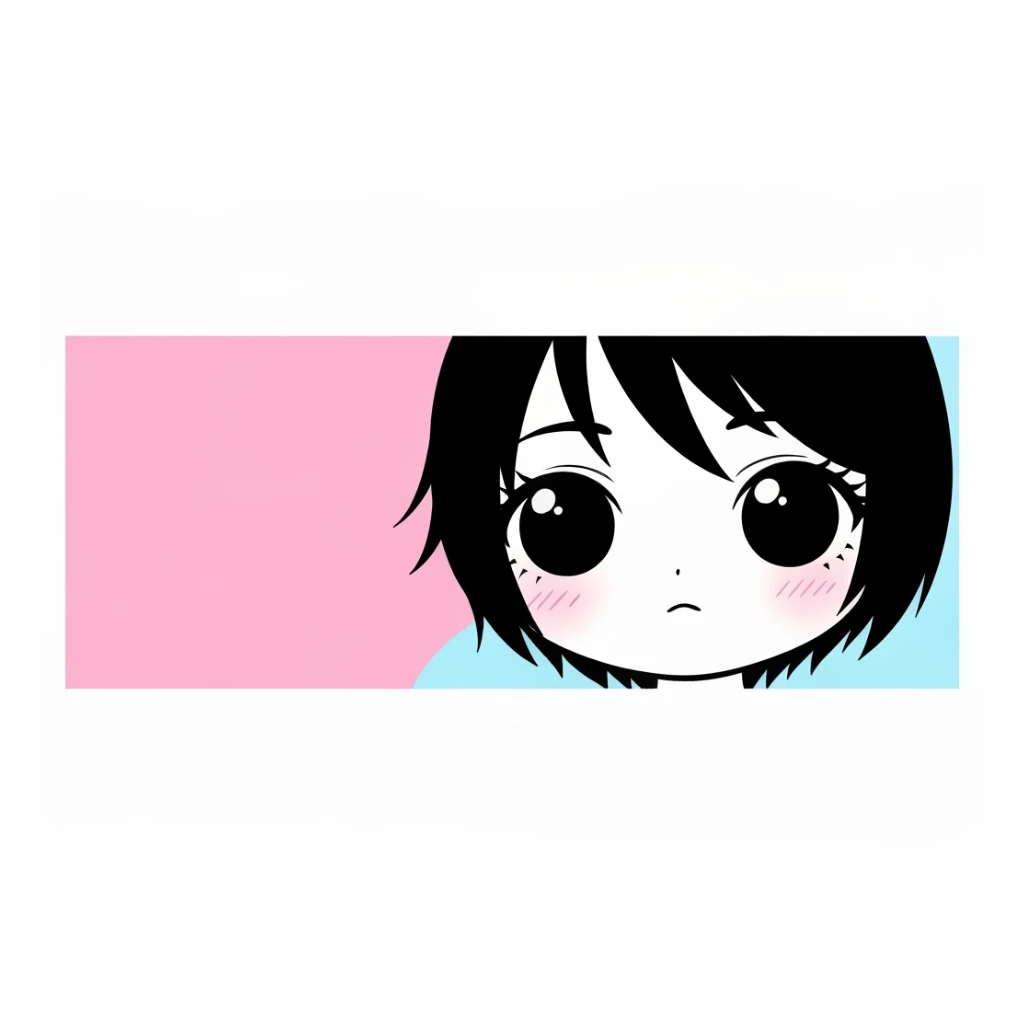 emo banner, cute, expressive, minimal, variation 1 sticker