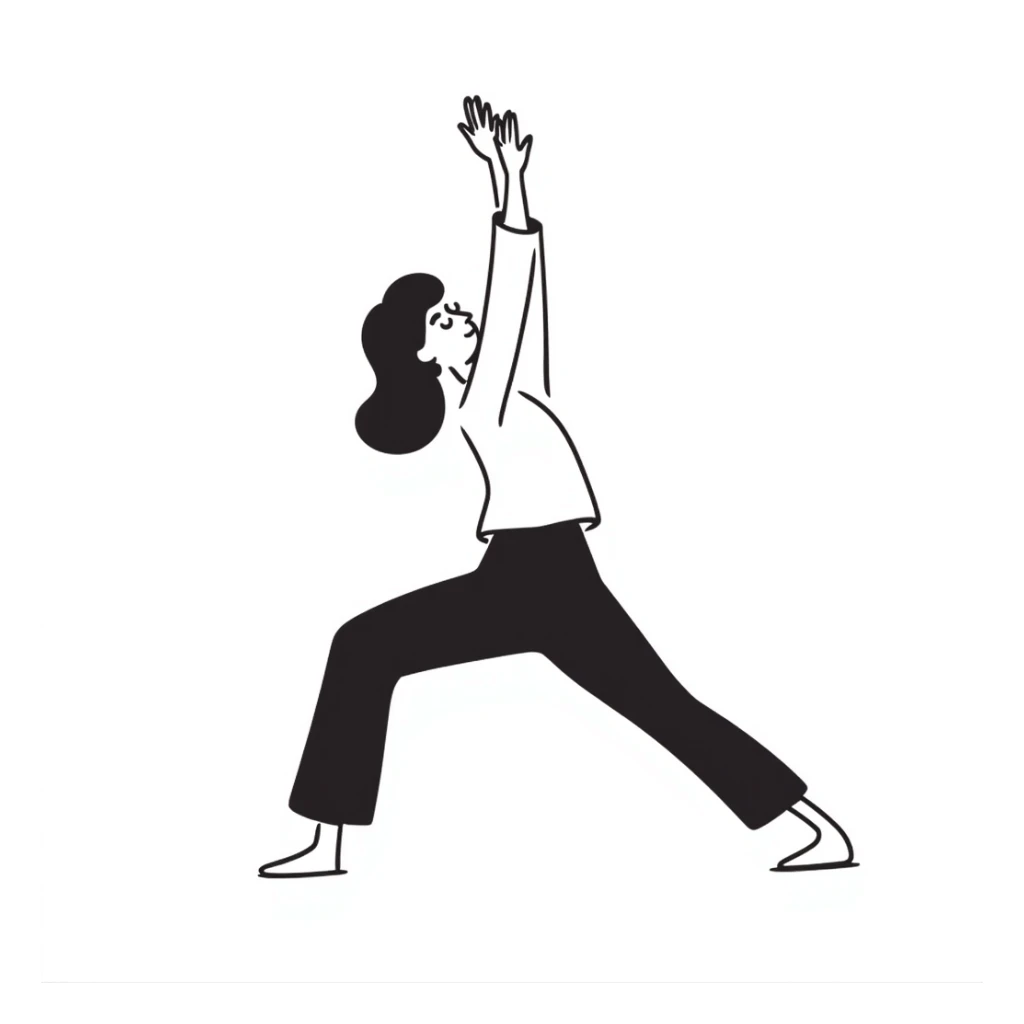 yoga woman in a different yoga pose sticker