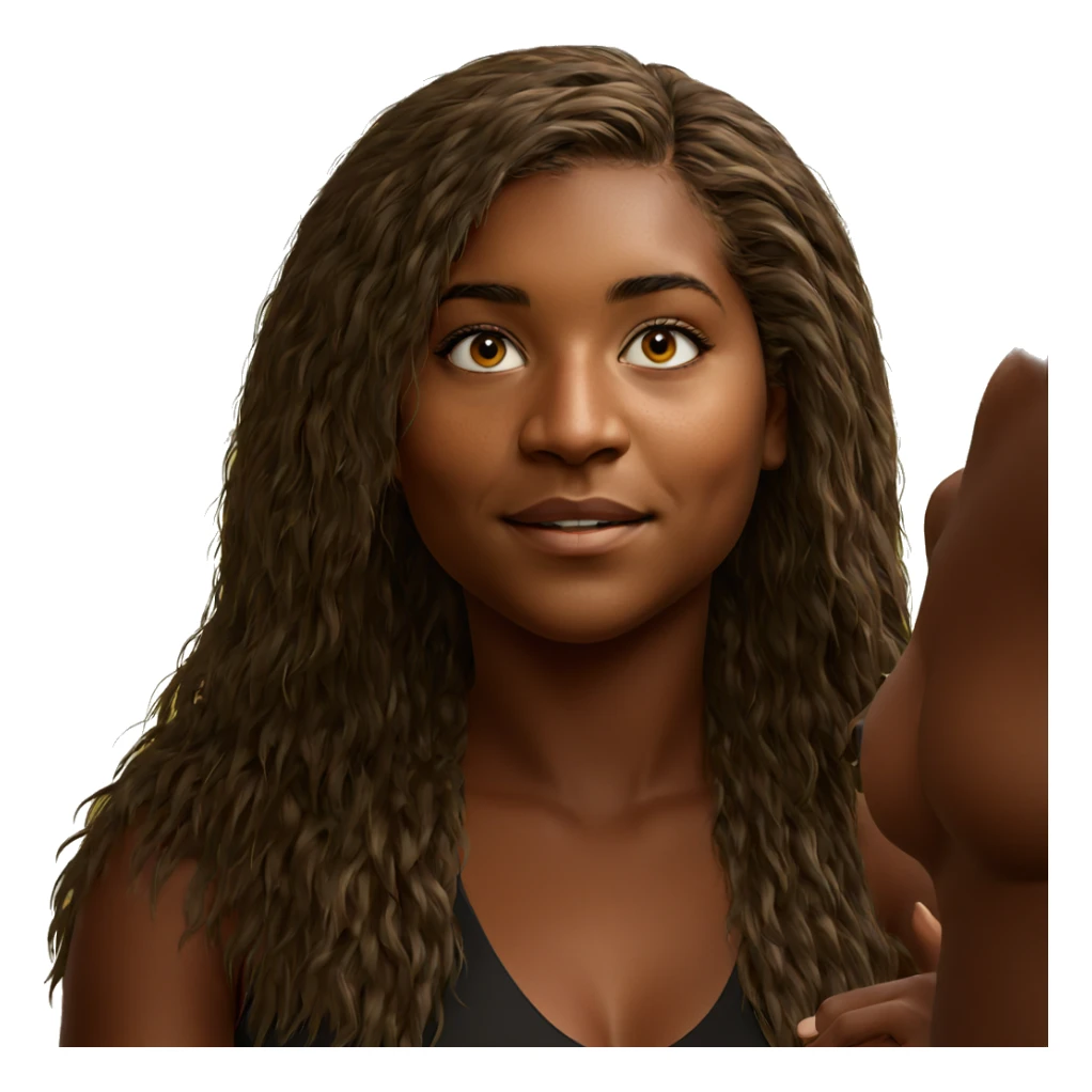 realistic portrait of young woman sticker