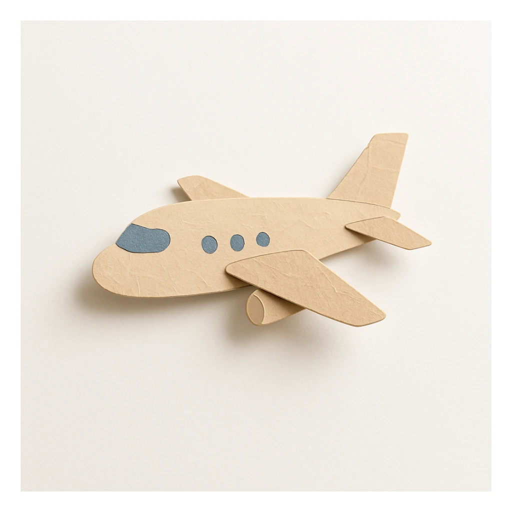 beige airplane sticker