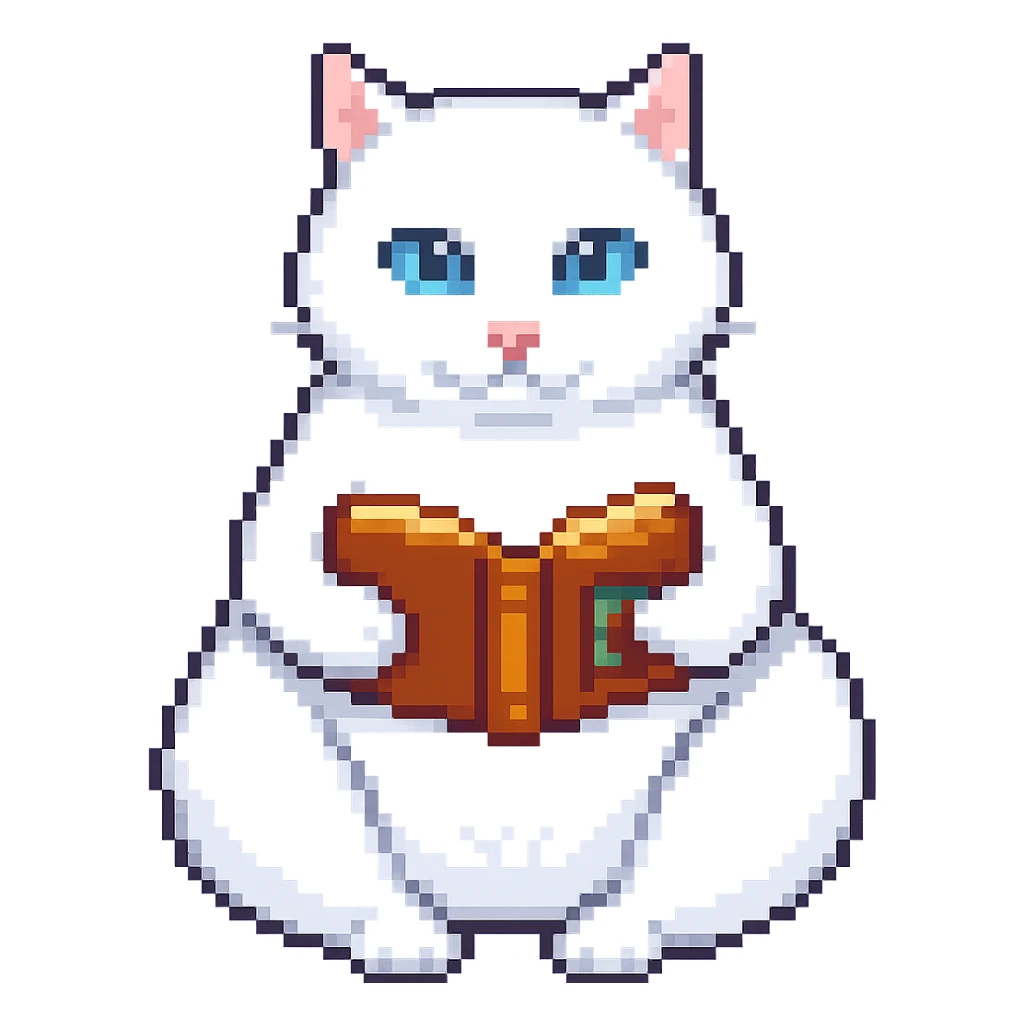 Make the cat's eyes bright blue, keep the original style, no background. sticker