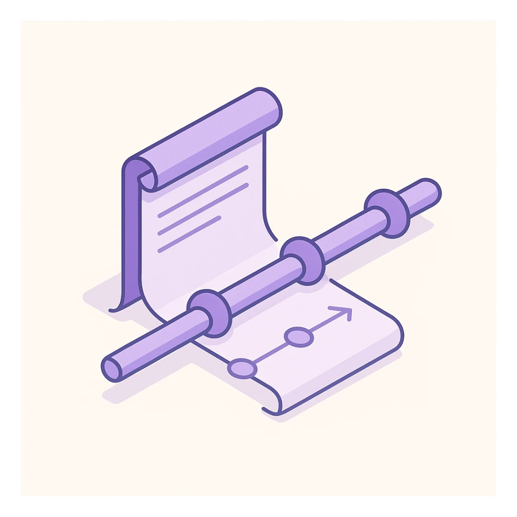 "Timeline", "history" no text, with the colors: Primary Purple:  #8B5CF6
  Light Purple:    #A78BFA sticker