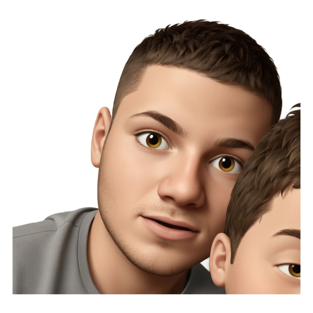 realistic portrait of boy sticker