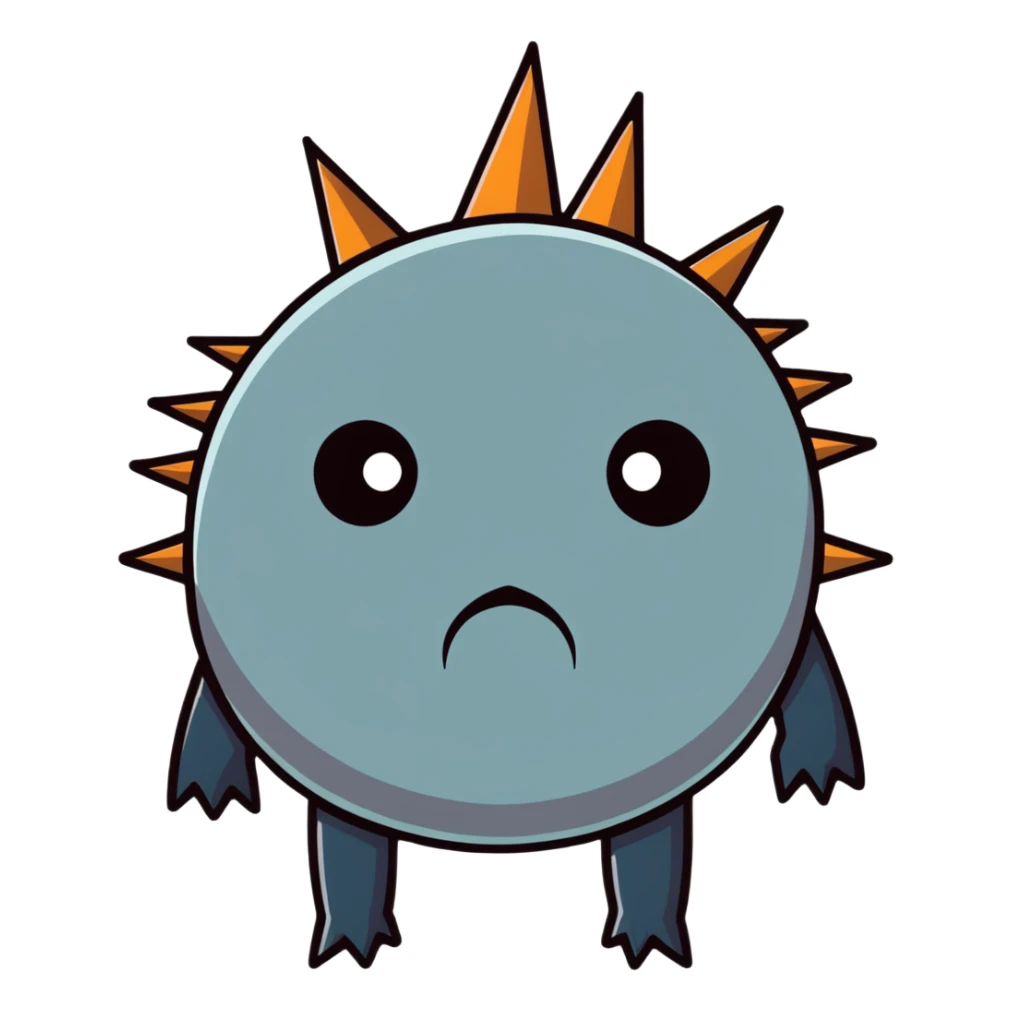 person with spikes through eyes like steel inquisitor sticker