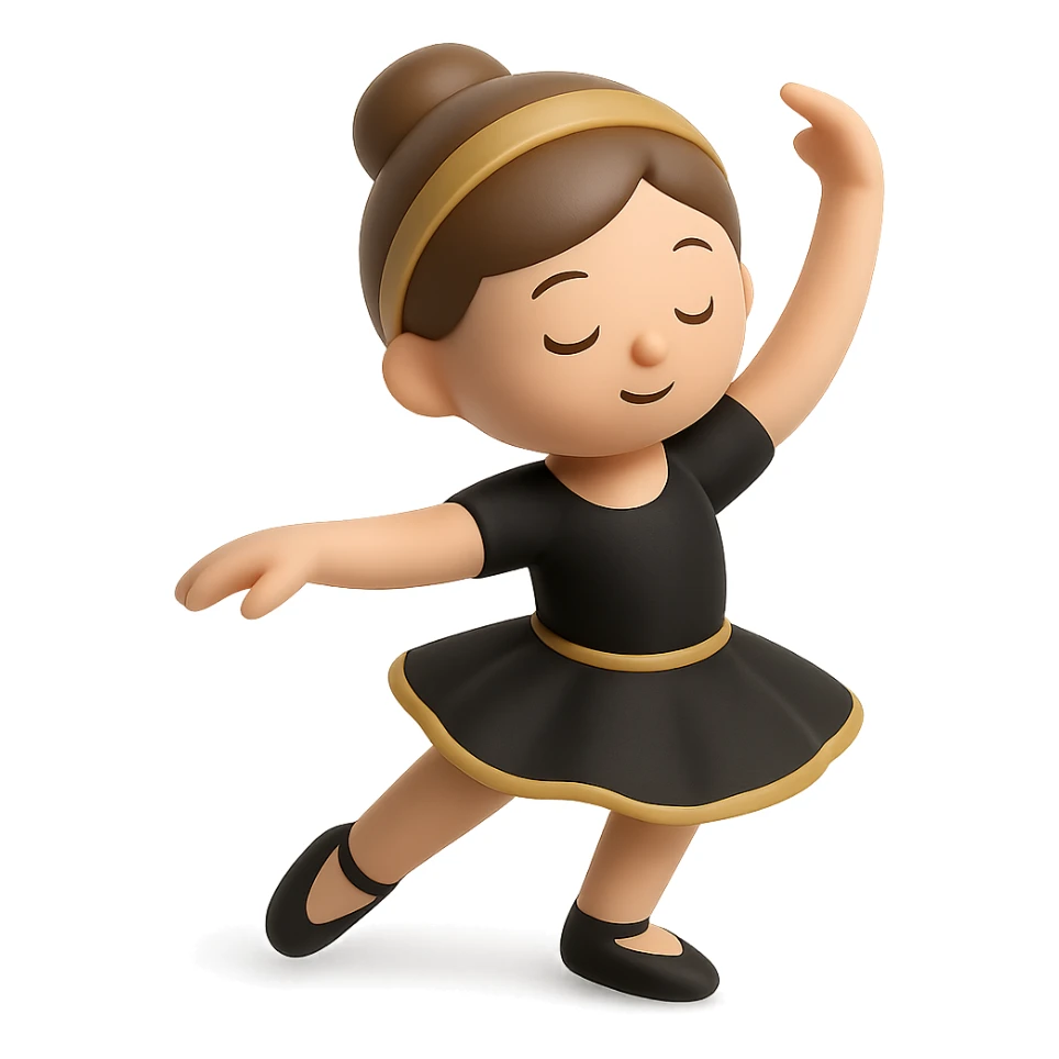 white baby girl dancer sticker