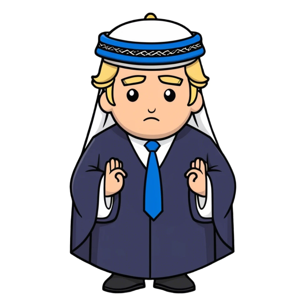 President Trump rabbi  sticker