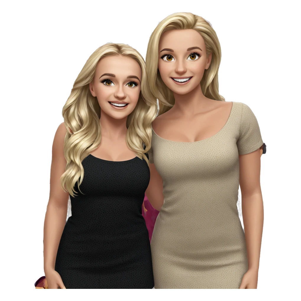 blonde girls smiling together sticker