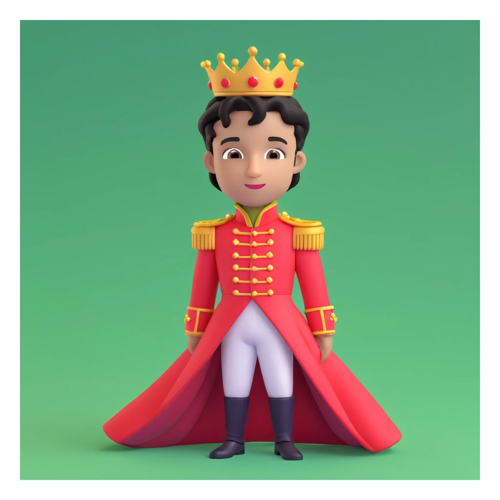 prince in red dress, royaqle background sticker