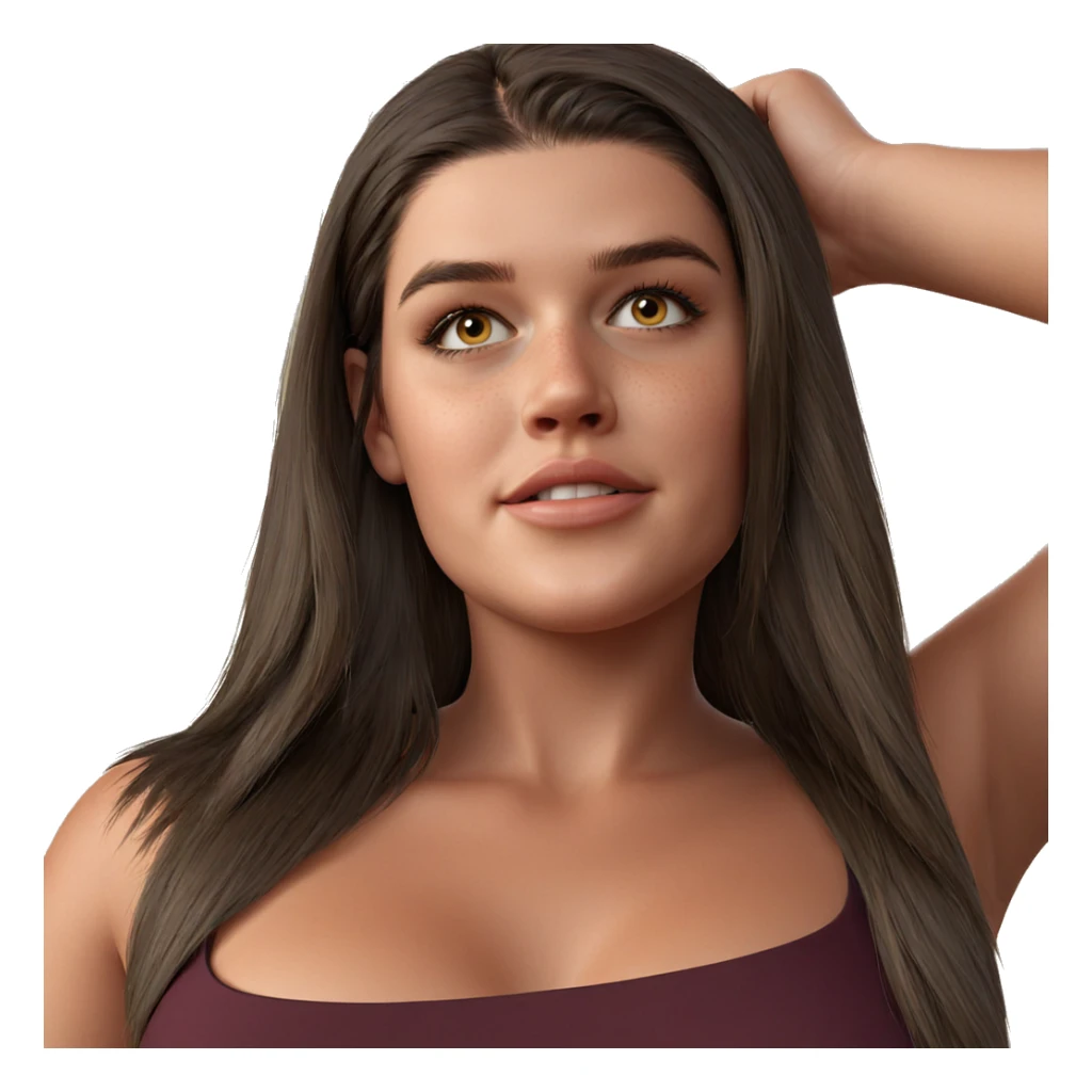 realistic portrait of girl sticker