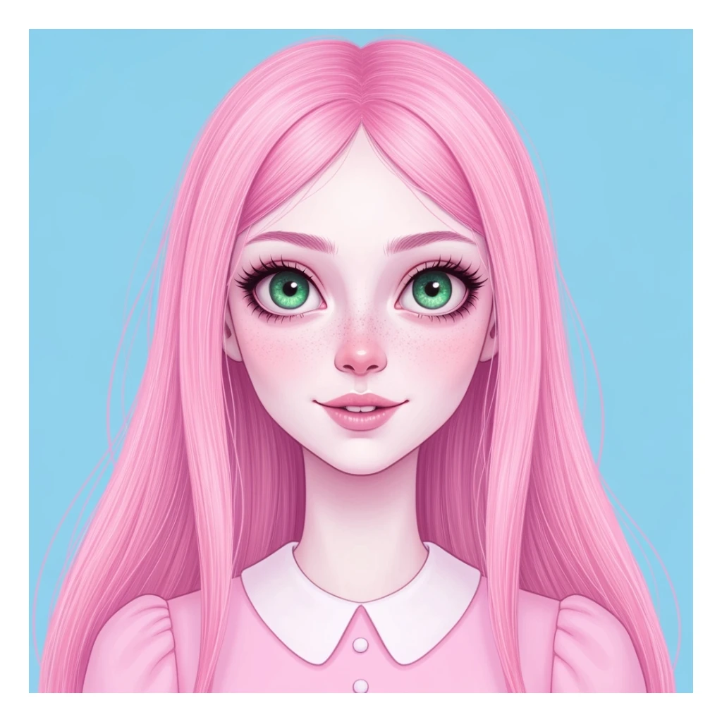 pastel horror profile picture, cute, expressive, minimal, variation 1 sticker