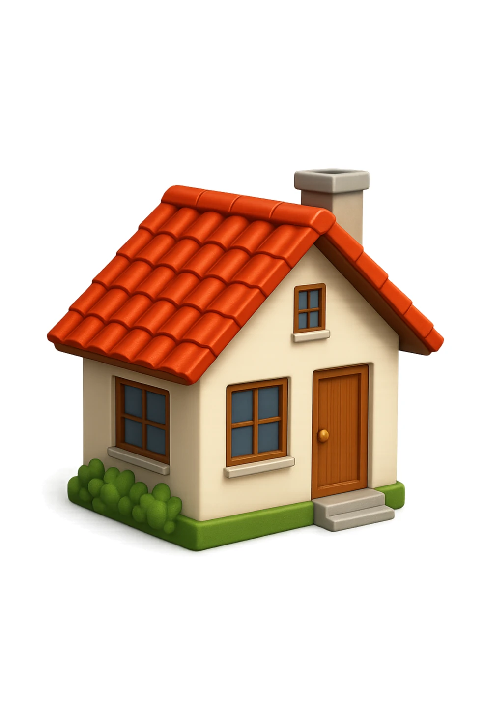 emoji stile iphone di una casetta, IPERREALISTICO 4K sticker