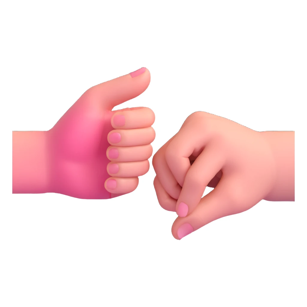 pinky promise gesture, stylized, soft colors sticker