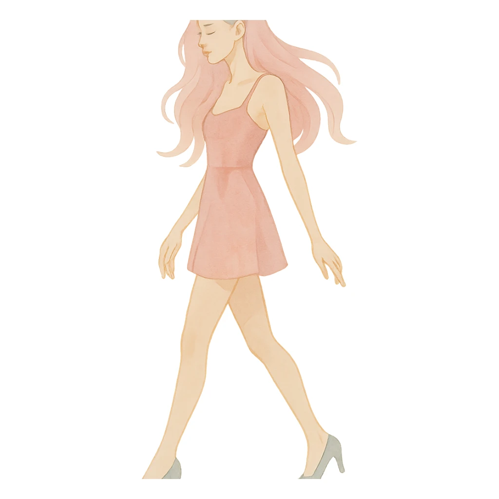 Rosé from Blackpink, full body, graceful pose sticker