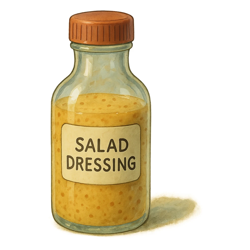 salad dressing bottle sticker