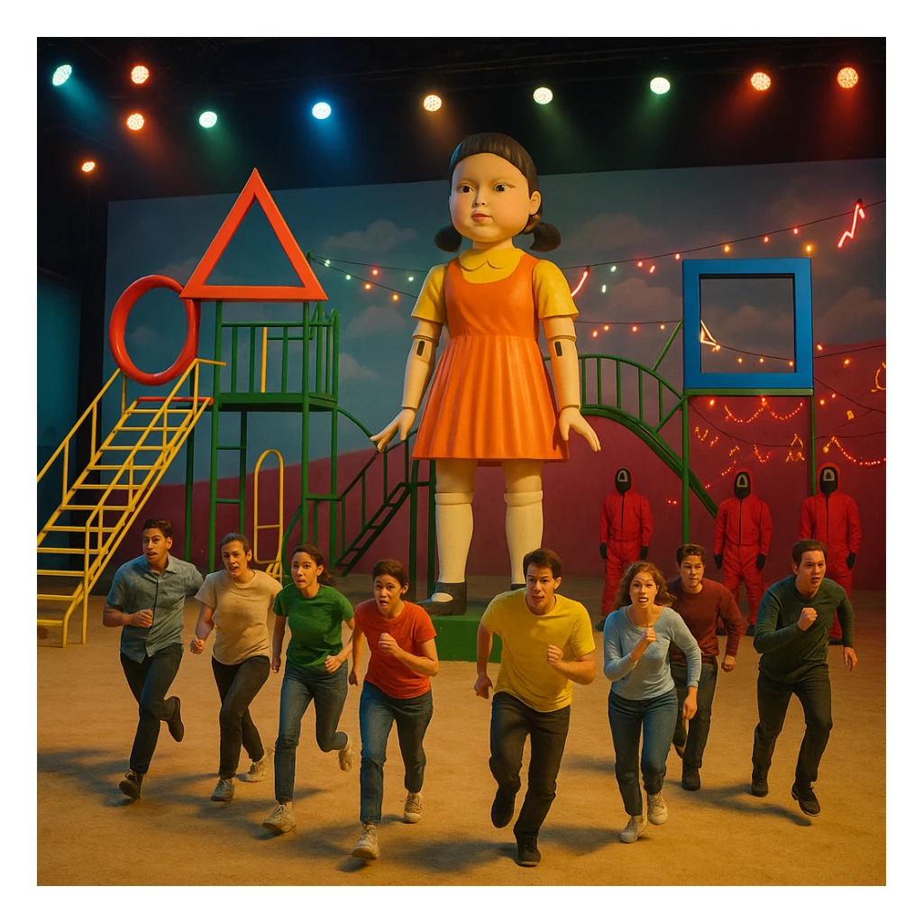 The Squid game  the game ( serie netflix)  dead game ( version parc atrraction) sticker