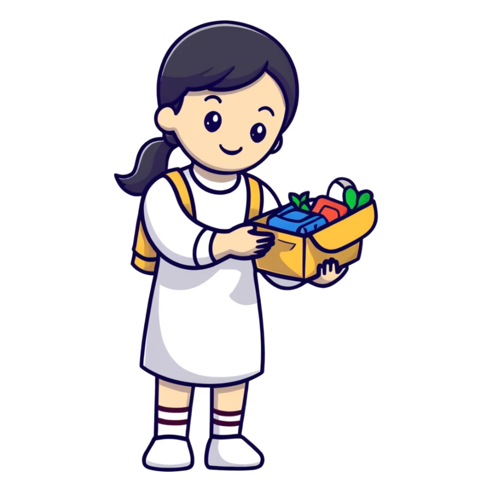 person volunteering, doing a good deed for community sticker