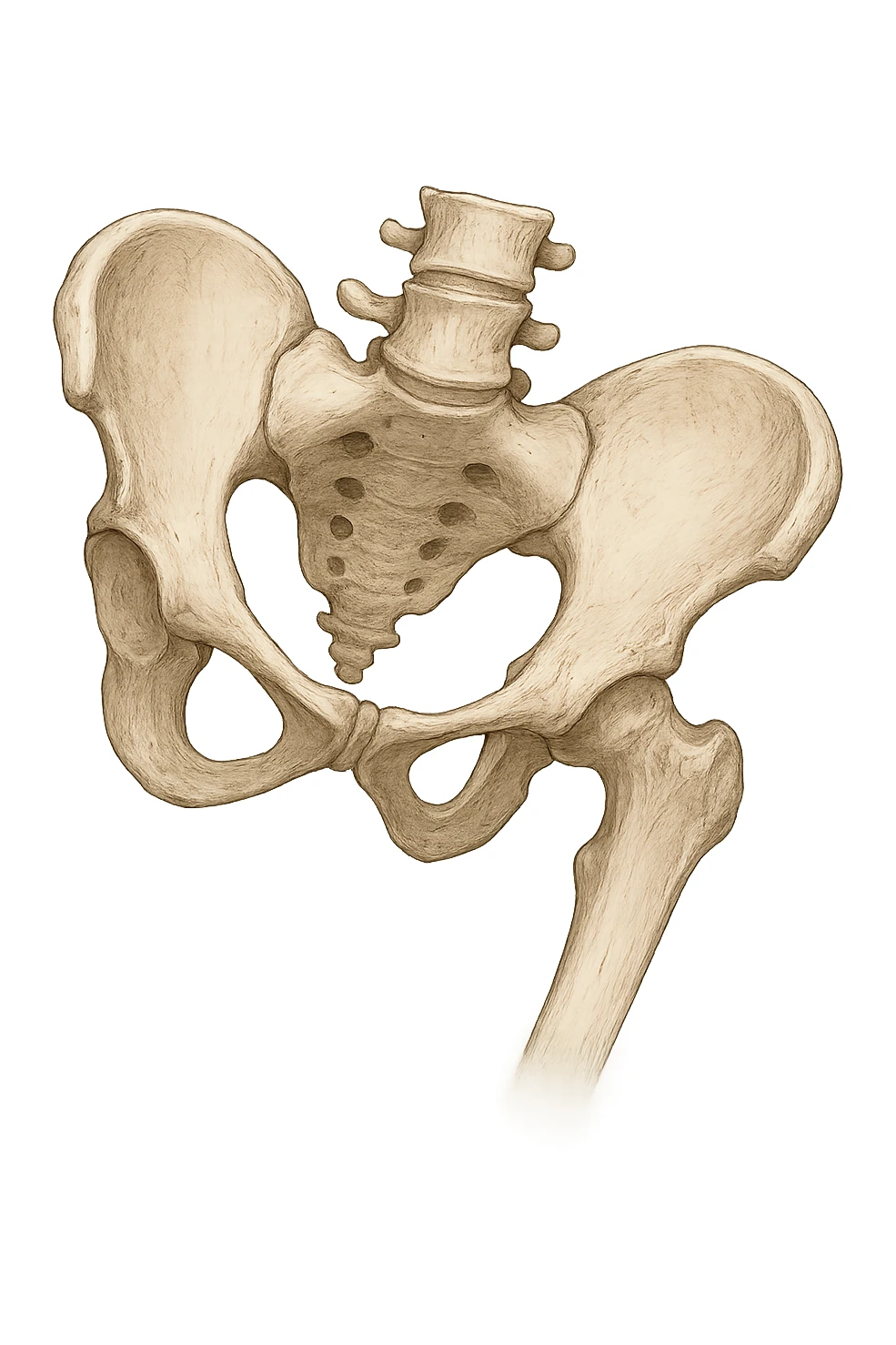 Bacino inclinato anatomico sticker