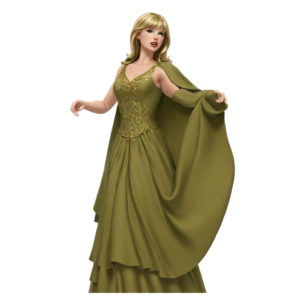 blonde girl in elegant dress sticker