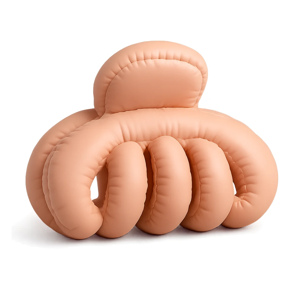 hairclip, plush and soft, cushion style sticker