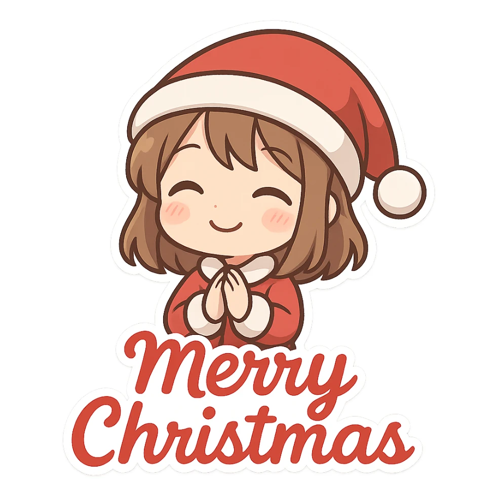 Merry christmas text, remove background sticker