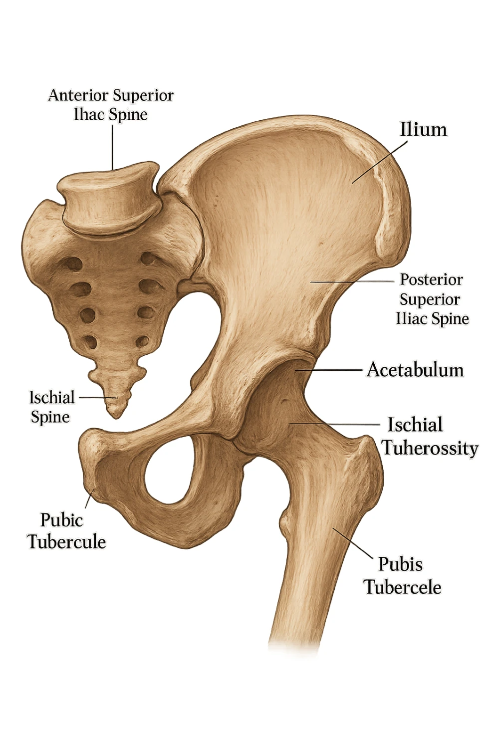 Bacino hip anatomico sticker