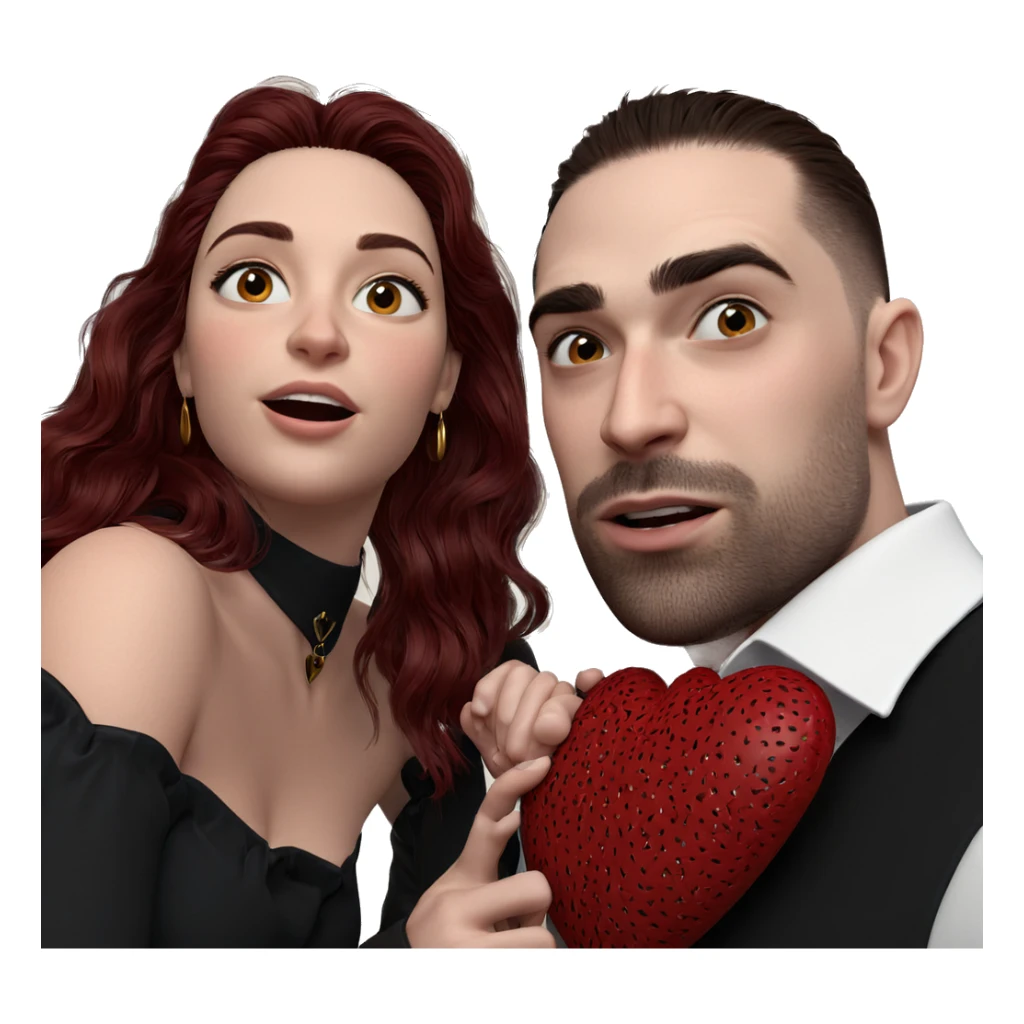 intimate gaze between lovers sticker