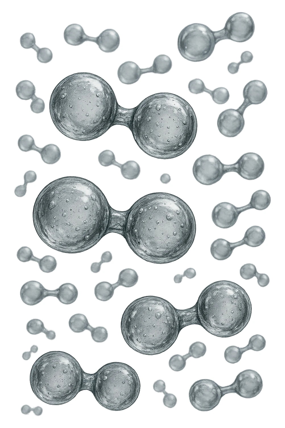 molecole di ossigeno che volano realistiche sticker