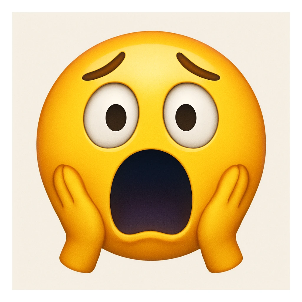 emoji with face screaming in fear sticker
