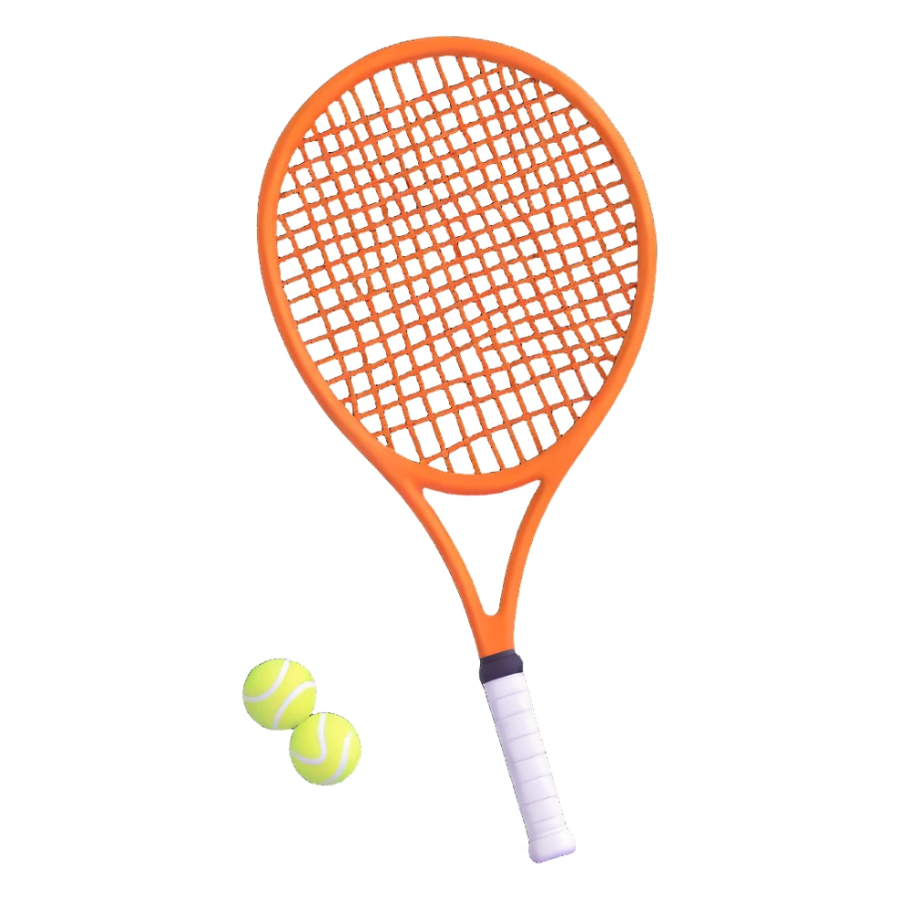 modern tennis racquet sticker