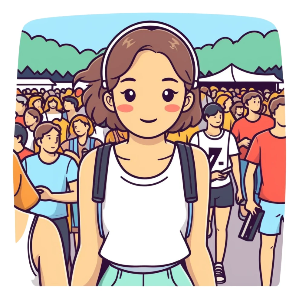 German girl music festival  sticker