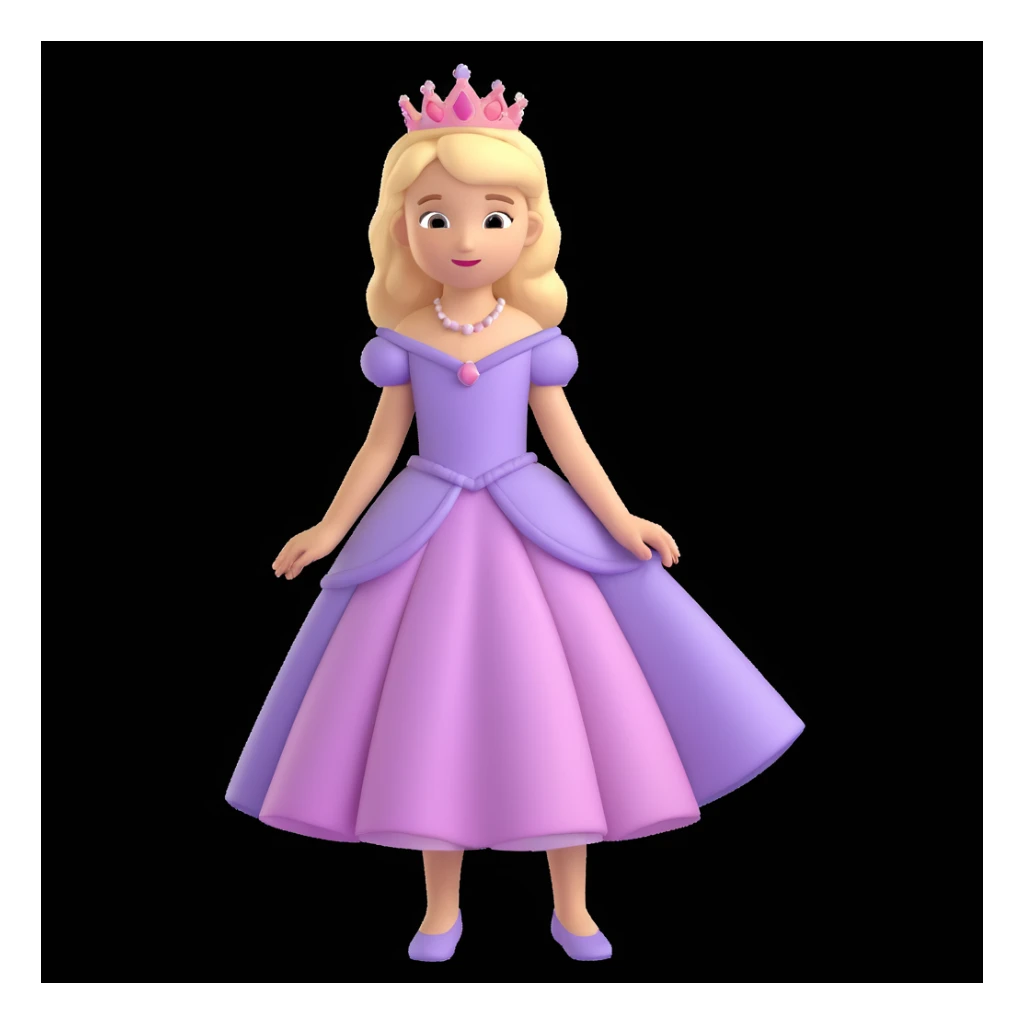 girls in a princess dress sticker
