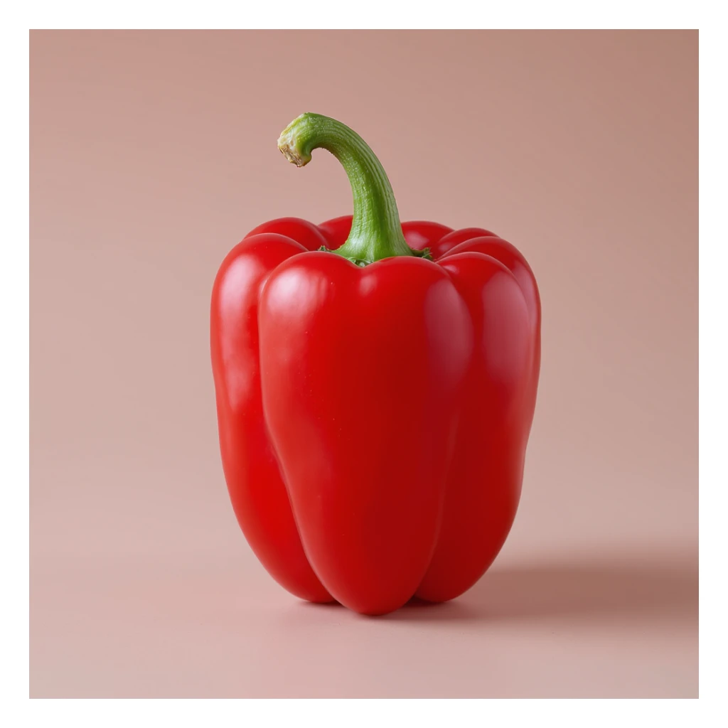 red capsicum, realistic, vibrant color, isolated, no background sticker