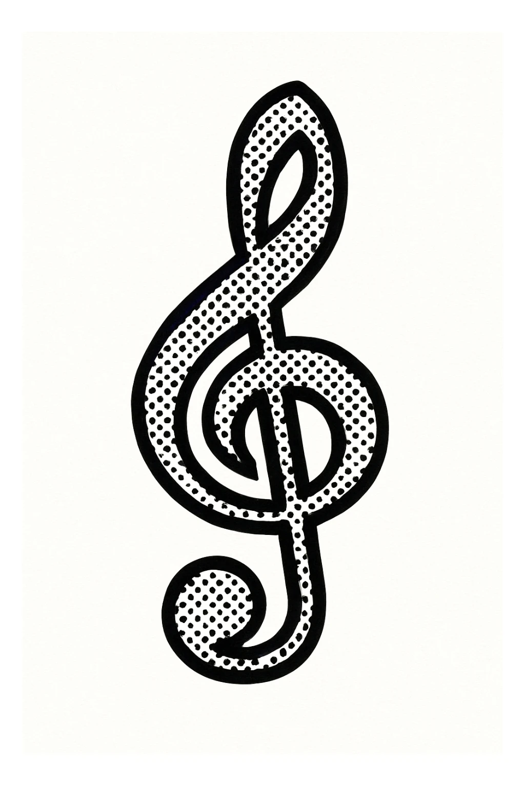treble clef sticker