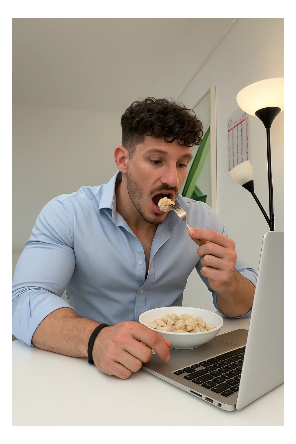 Uomo che mangia proteine  sticker