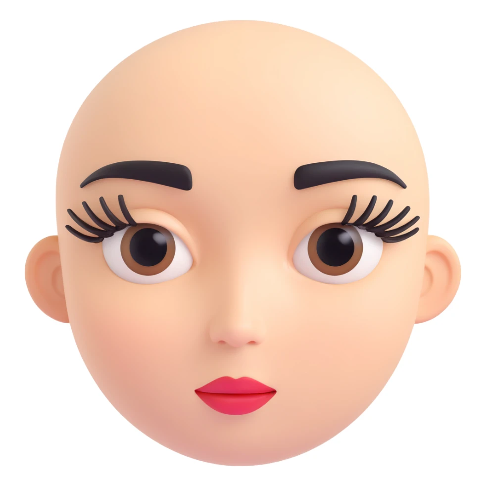 rizz face with prominent eyelashes, expressive, playful sticker