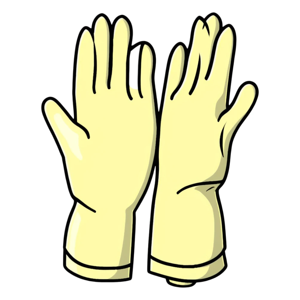 medical latex glove sticker