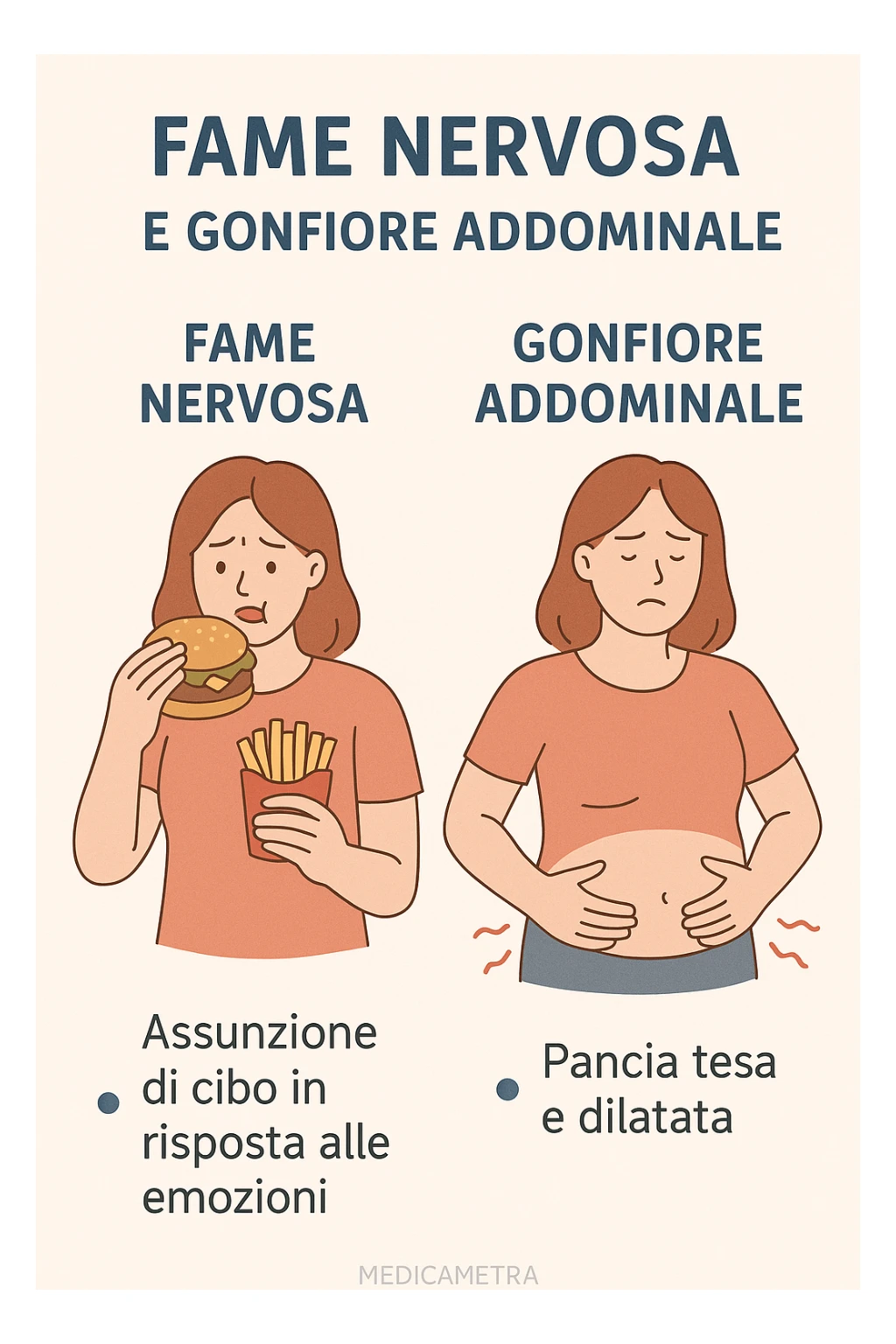 fame nervosa gonfiore addominale in italiano sticker