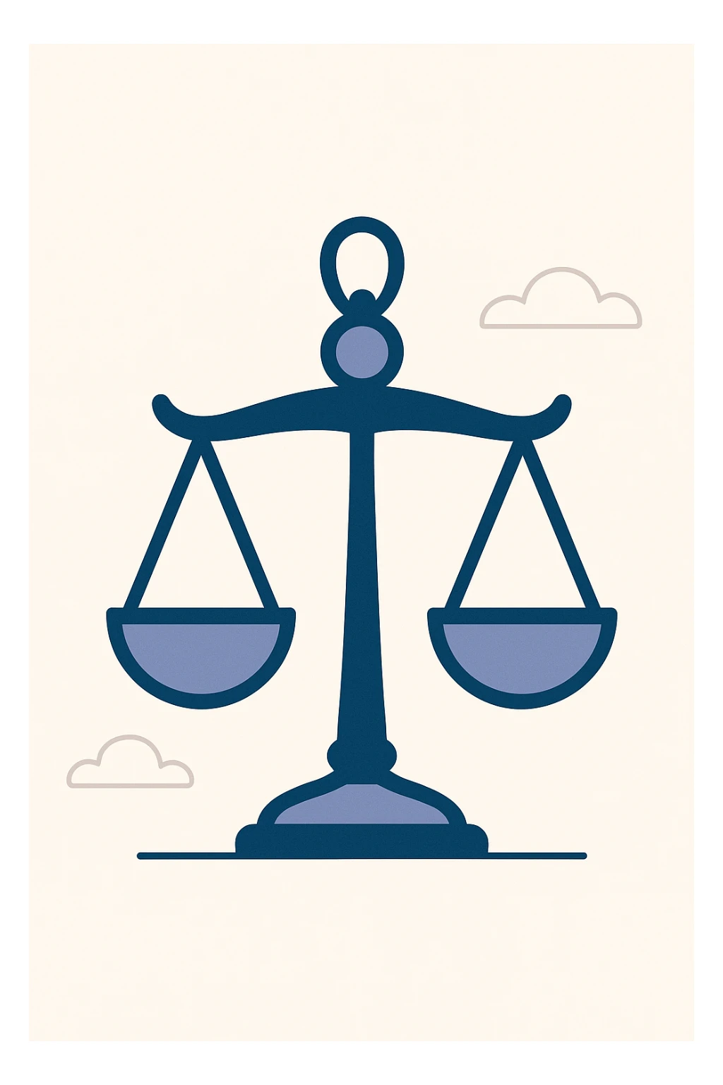 ornament shaped like a pair of scales, minimalist modern style sticker