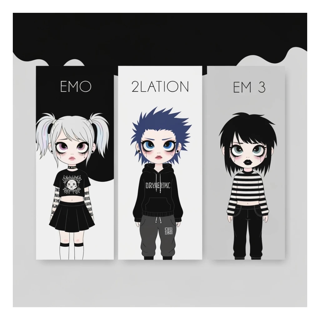 emo banner, cute, expressive, minimal, variation 3 sticker