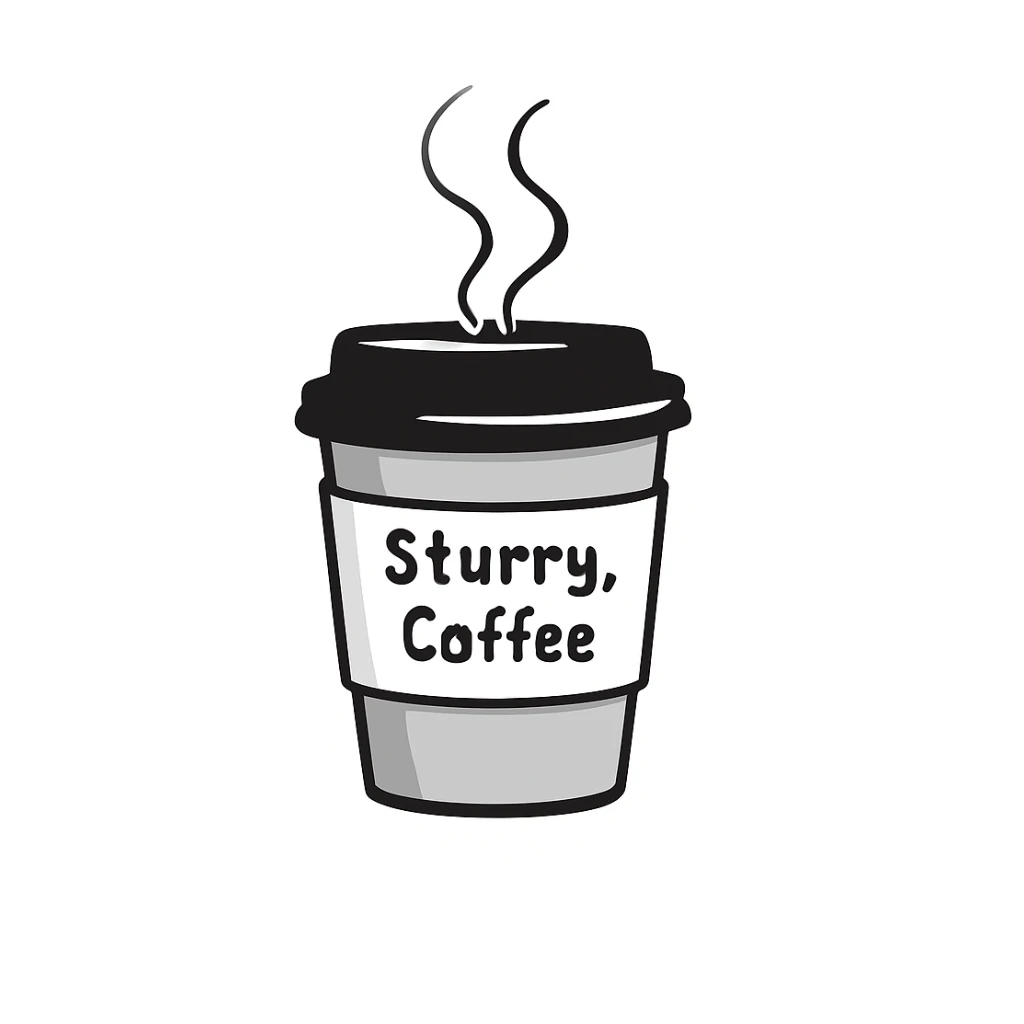 Add visible coffee steam rising from the cappuccino cup. Keep the style consistent with the original and maintain the original background. sticker