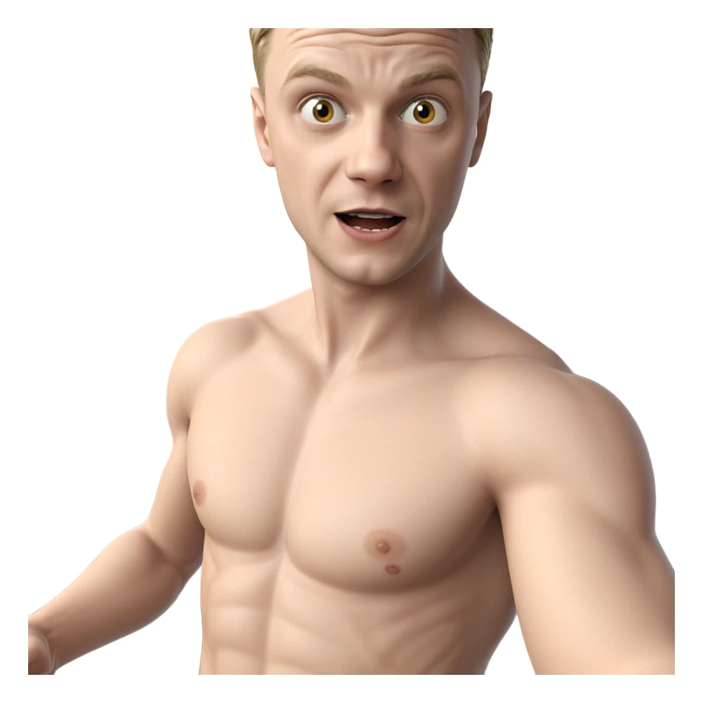 curious boy with open mouth sticker