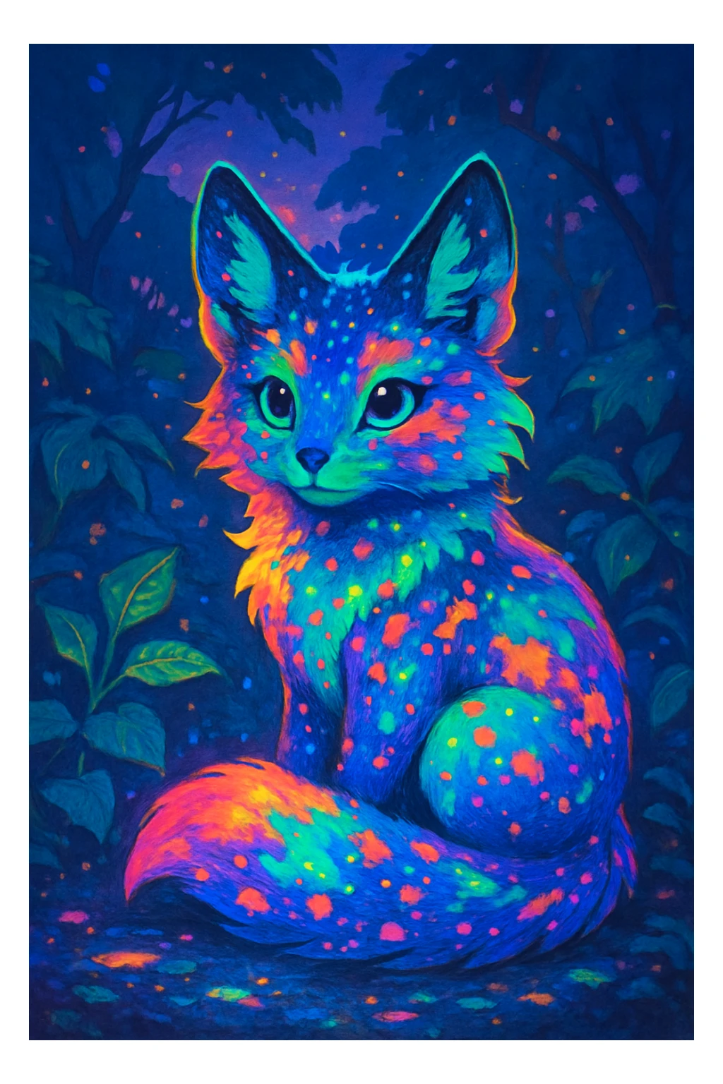 Neon Splash Fantasy Furry Animal Creature  sticker